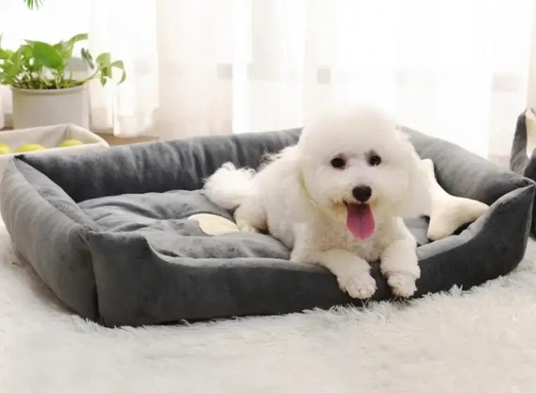 Pet Bed Soft Fleece Bone Design