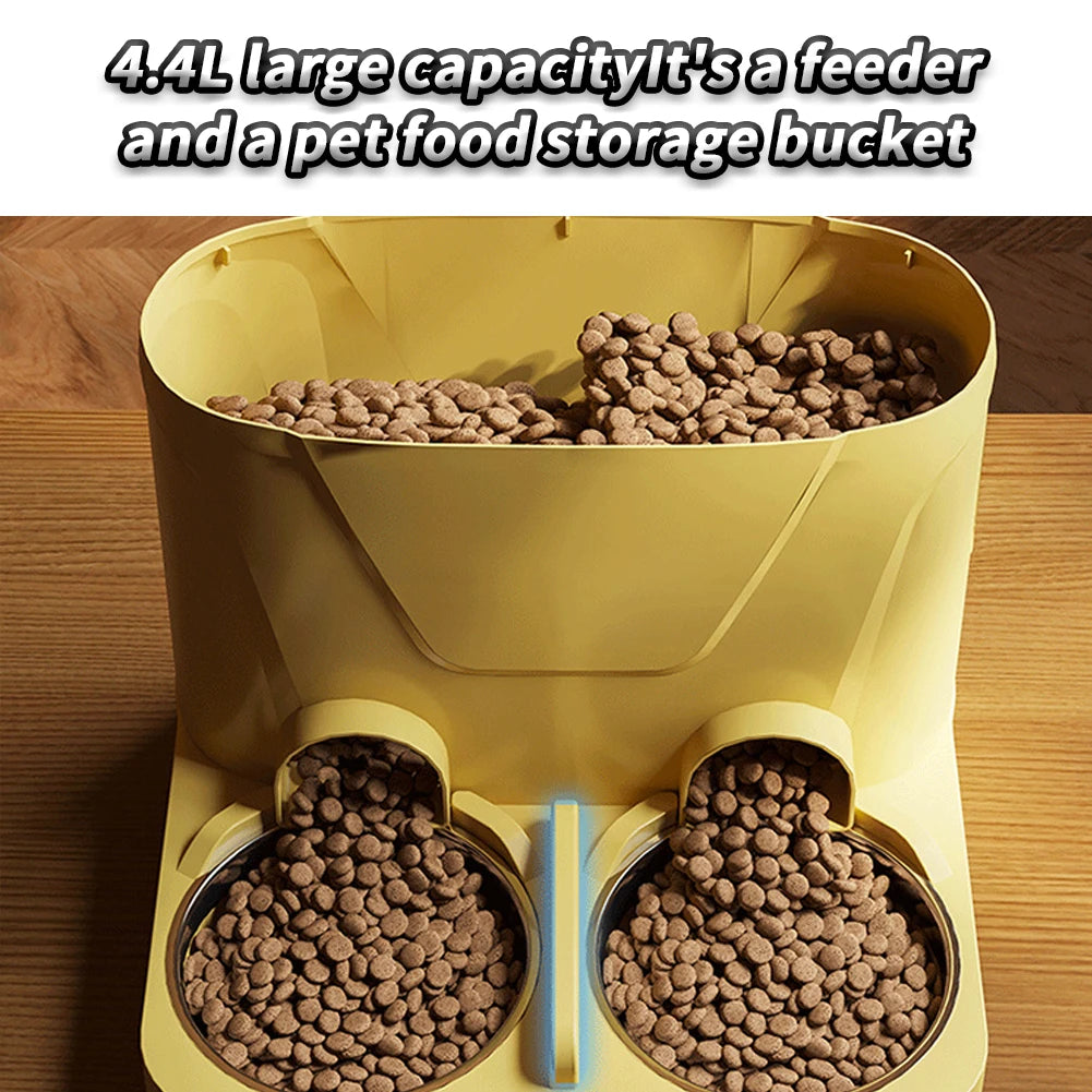 Automatic Pet Feeder With Storage Container