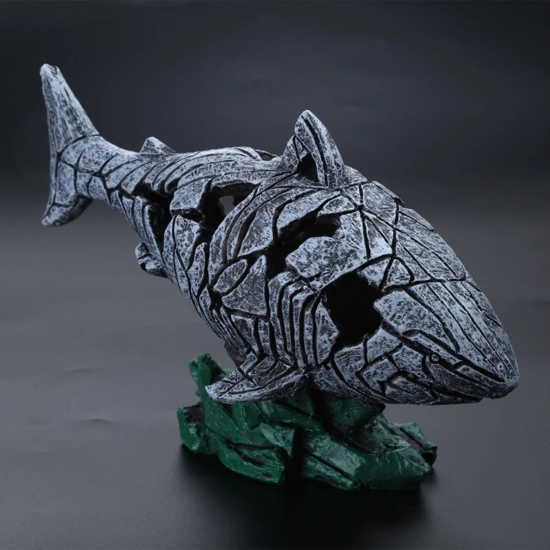 Resin Shark Statue Sculpture for Fish Tank