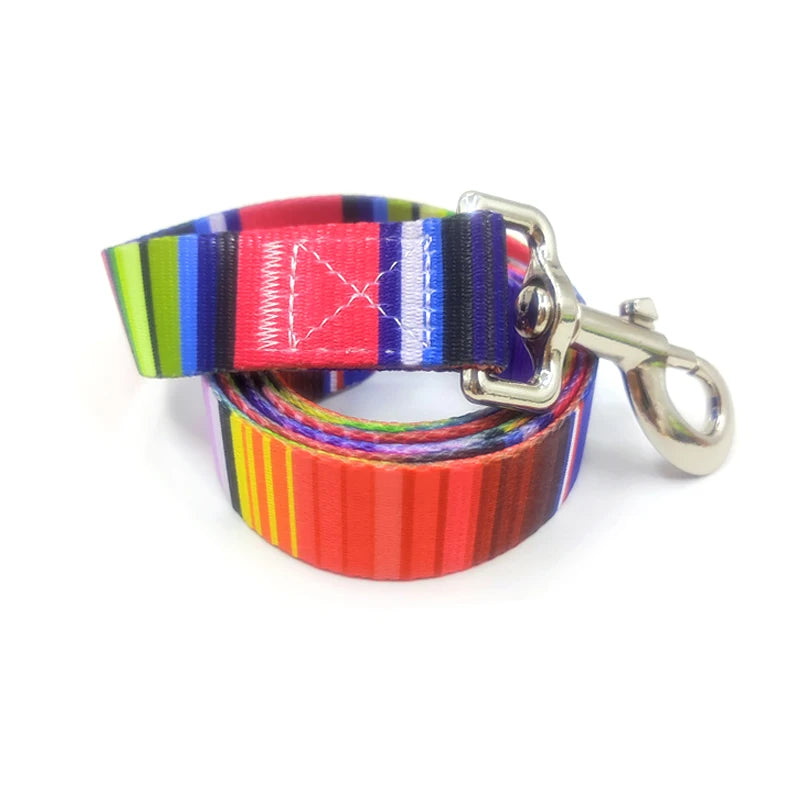 12 Styles of Bohemian Personalized Pet Collars and Leash Set