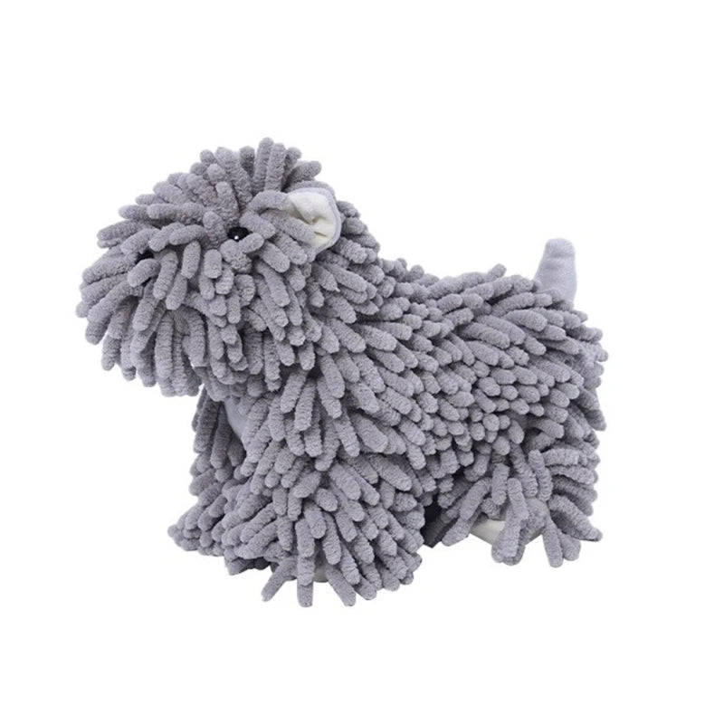 Cartoon Dog Chenille Kitchen and Bathroom Multifunctional Plush Wiping Toy