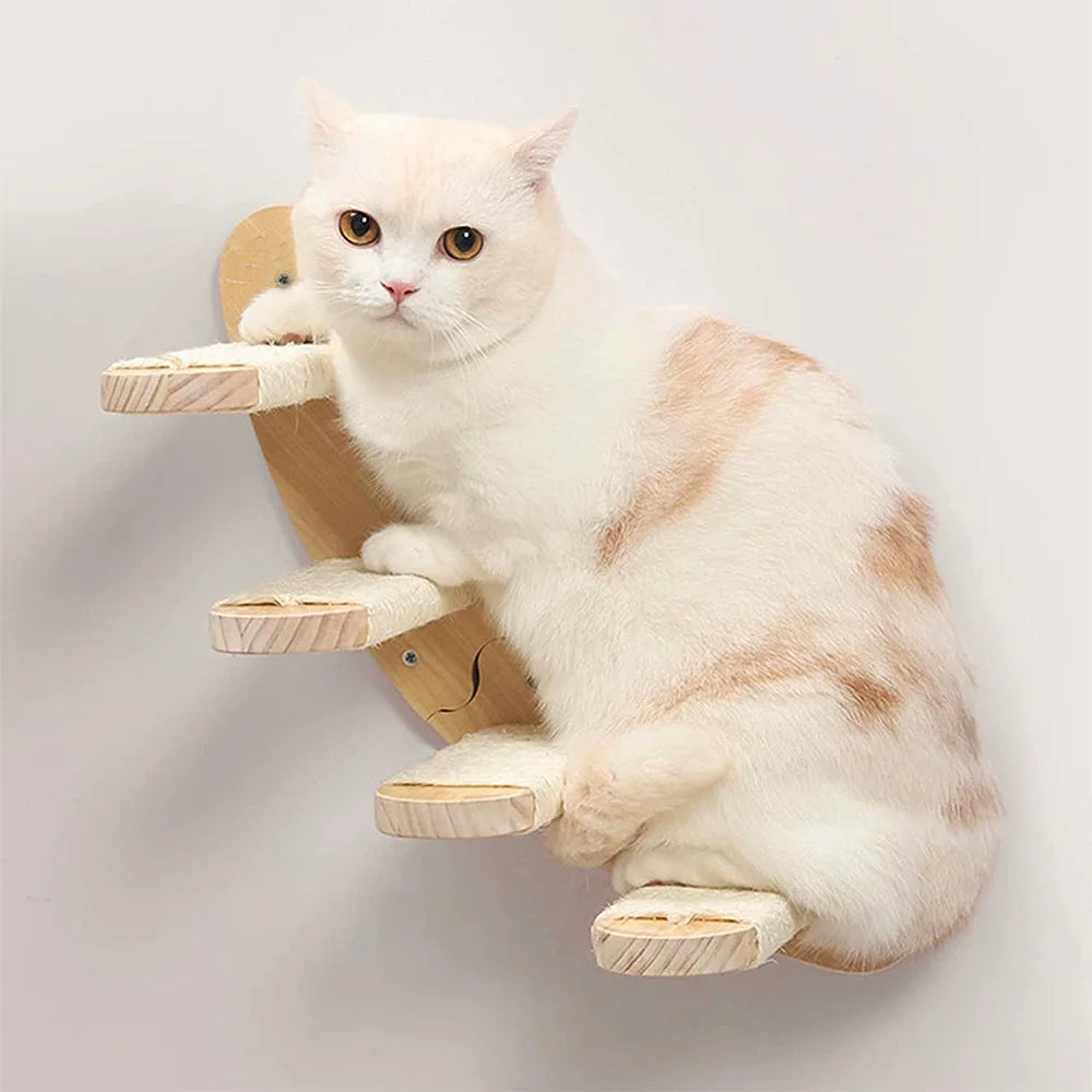 Cat Wall Mounted Climbing Ladder,  Steps and Jumping Platform