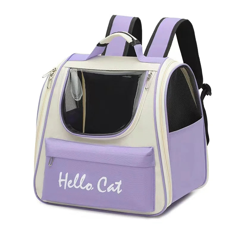 Breathable Portable "Hello Cat" Backpack