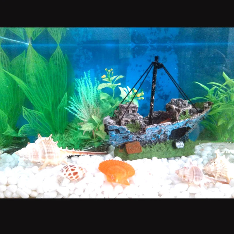 Aquarium Shipwreck Pirate Ship Decoration