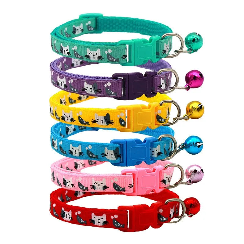 Colorful Cats Pattern Adjustable Collars