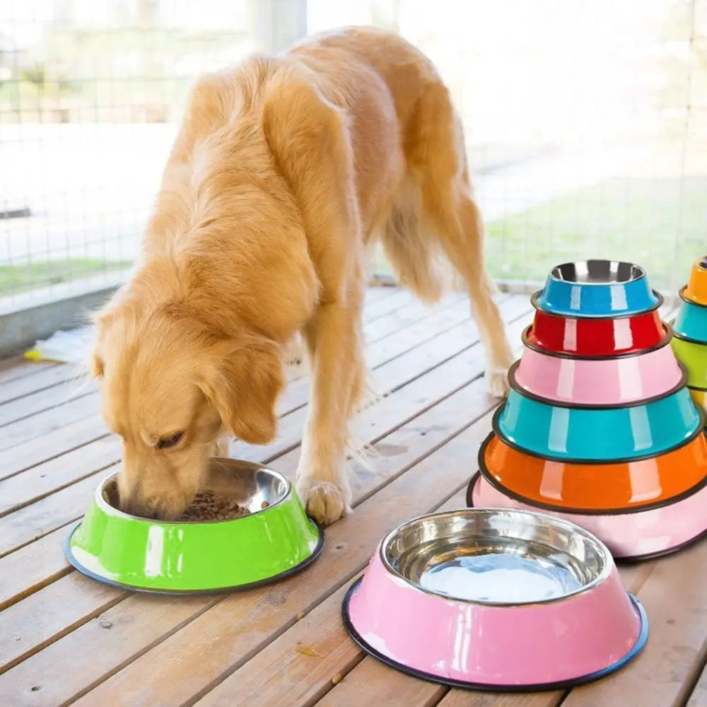 Non-Slip Stainless Steel Pet Dishes - Love My Pet