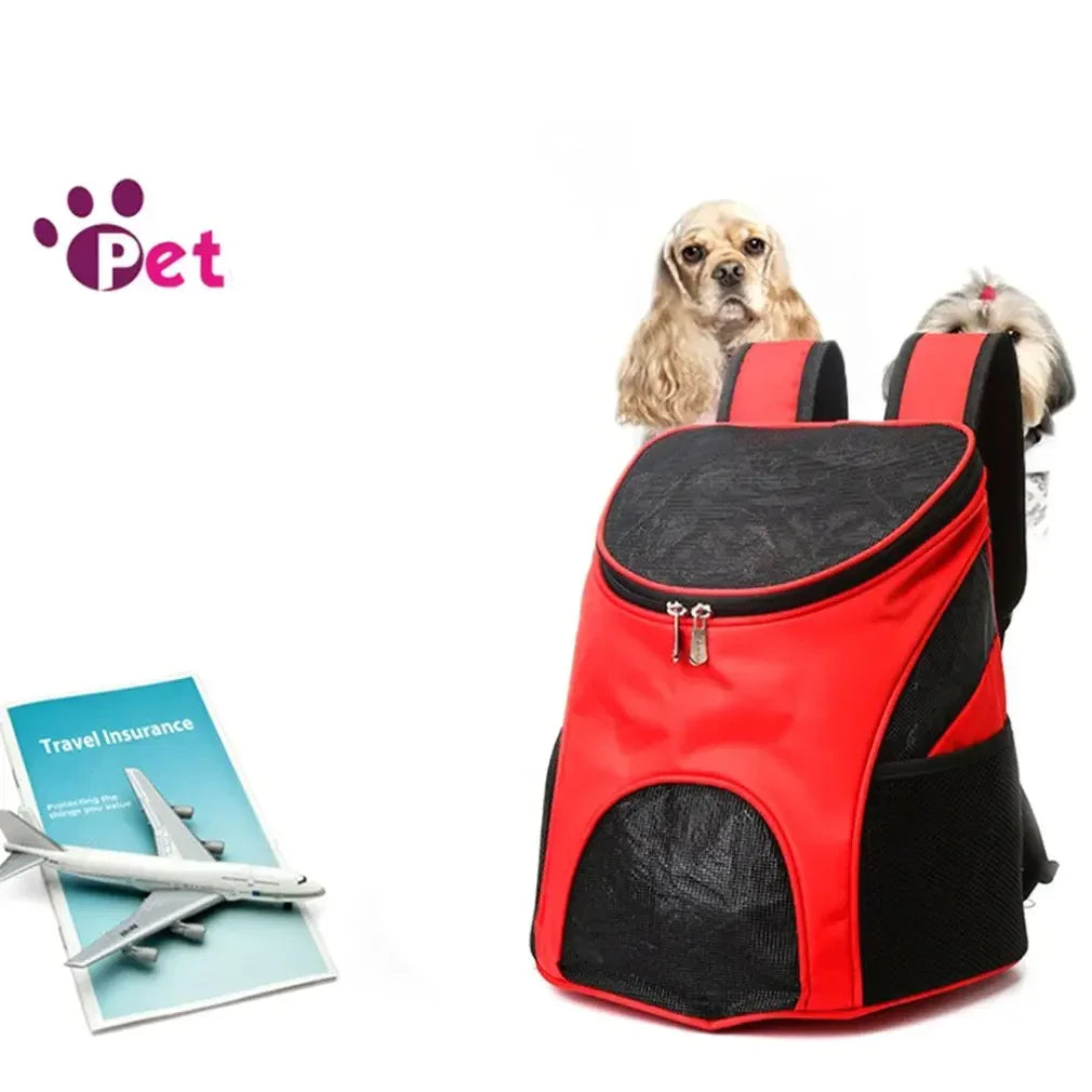 Pet Carrier and Backpack with Breathable Mesh and Padded Shoulders