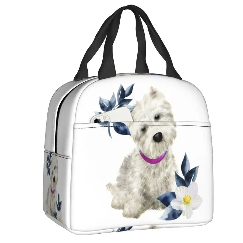 West Highland White Terrier Dog Thermal Insulated Lunch Bag