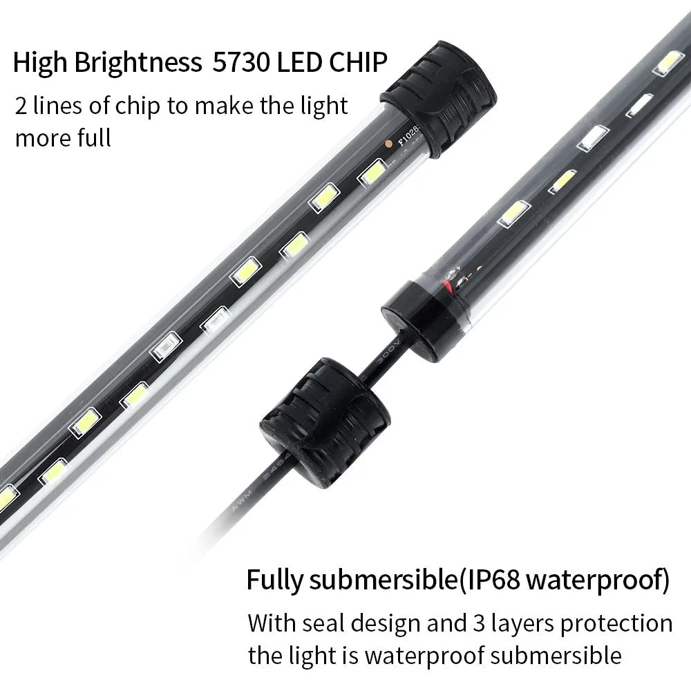 Aquarium Light LED Waterproof Fish Tank Clip Light 90-260V