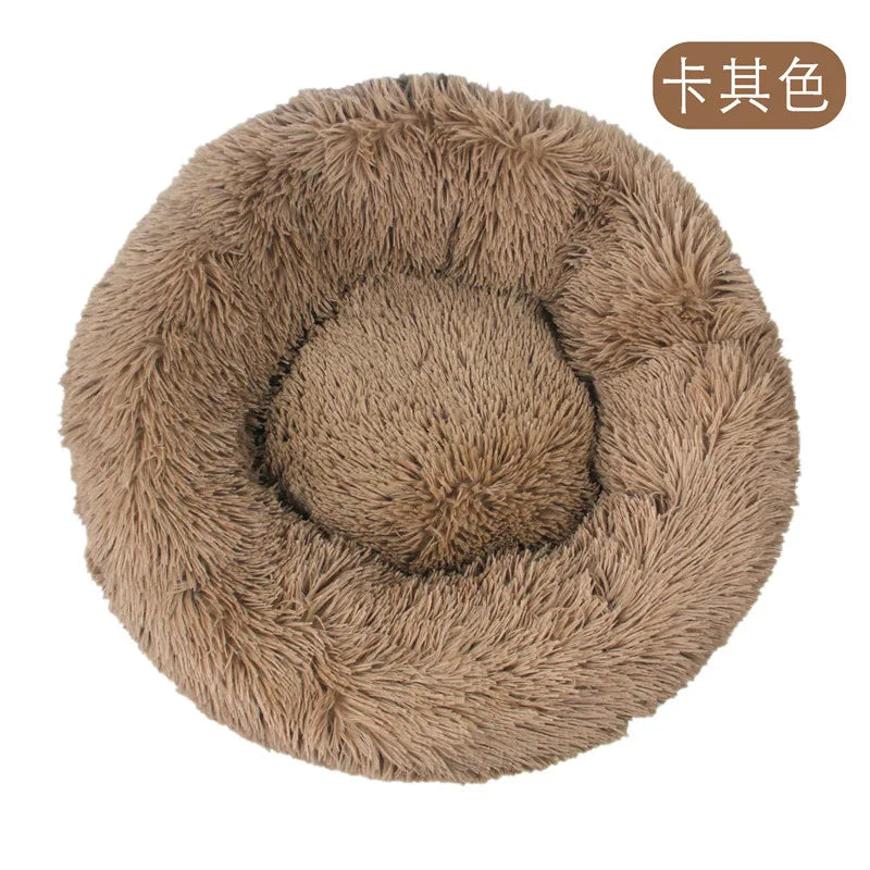 Dog or Cat Plush Round Pet Bed - Love My Pet