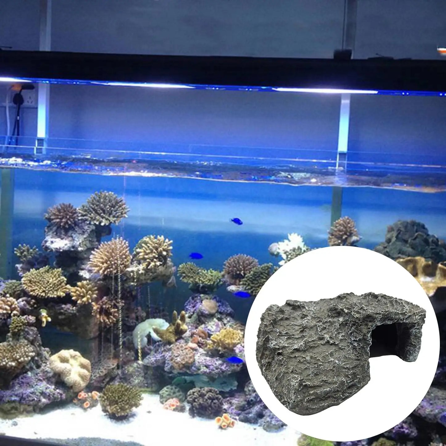 Simulate Moss Rock Stone For Aquariums and Reptile Hiding Cave