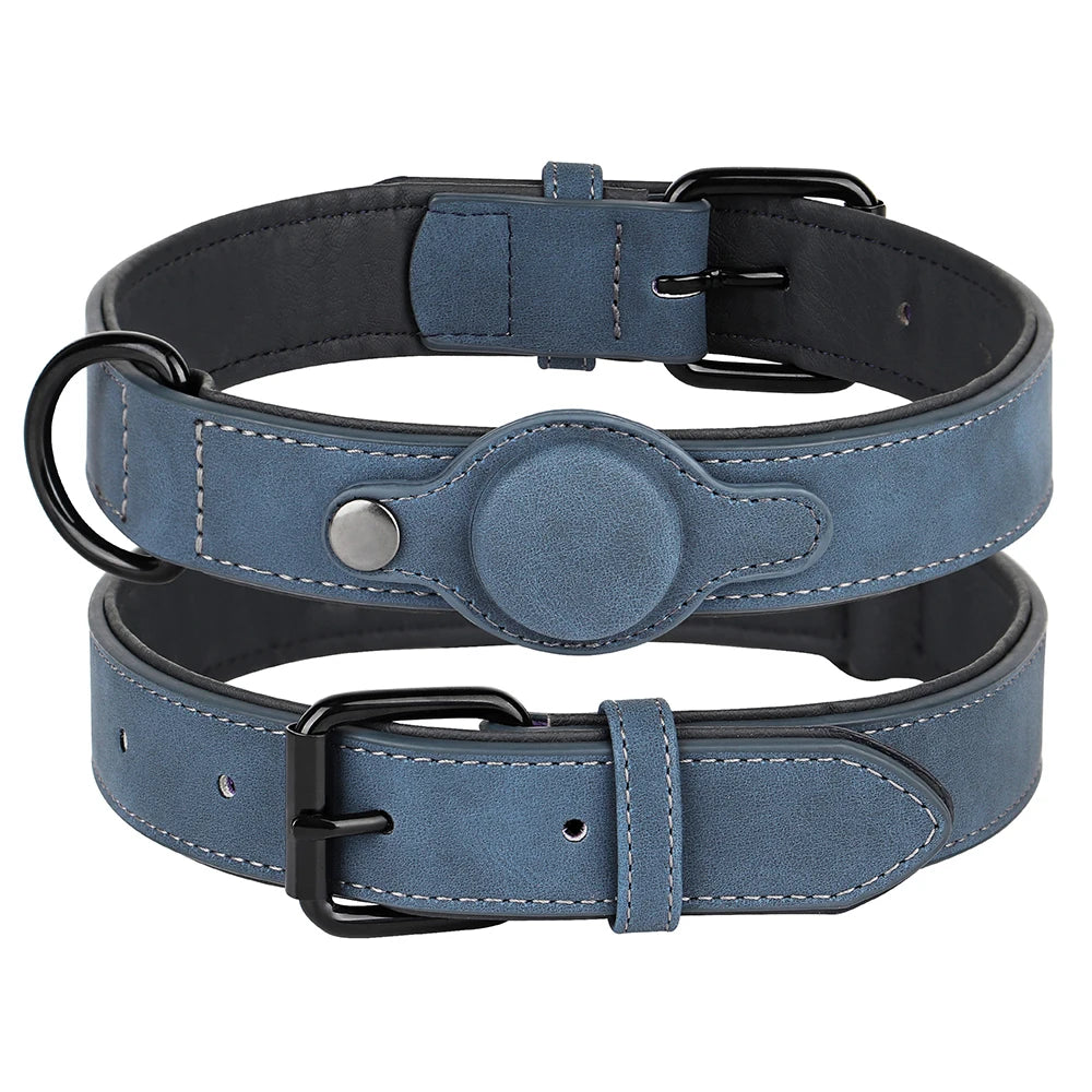 Leather Dog Collars Anti-lost Pet GPS Tracker