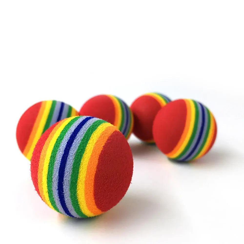 Colorful Pet Rainbow Foam Fetch Balls