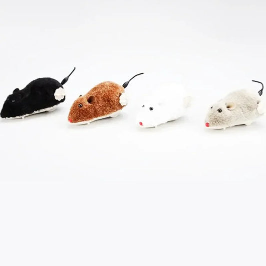 Funny Plush Wind Up Mouse Pet Toy