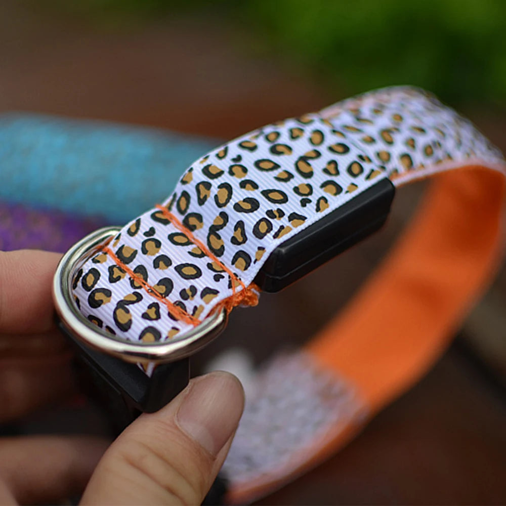 Leopard Pattern LED Glowing Pet Collar