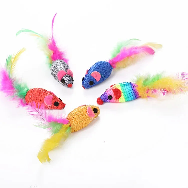 5 Pcs Cat Toys, Creative Mouse Shape Toy - Love My Pet