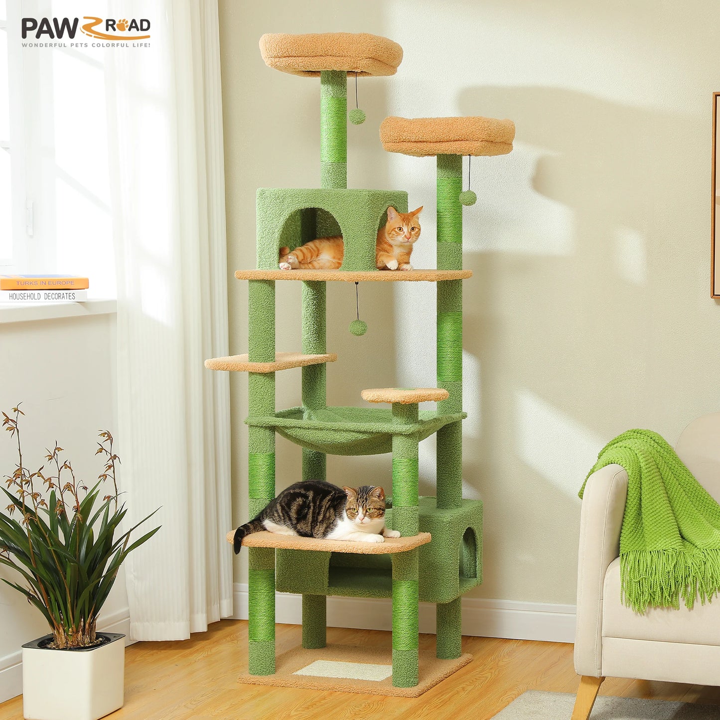 Large Cat Tower with Sisal Scratching Posts