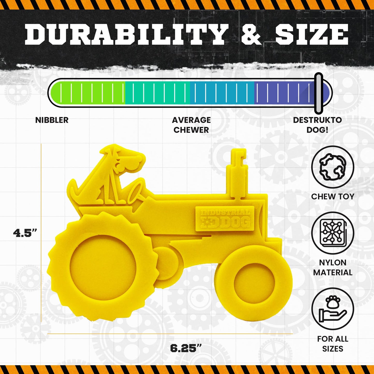 Tractor  Ultra Durable Nylon Dog Chew Toy