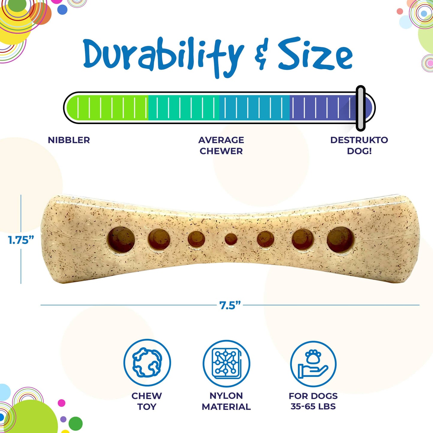 MOD Bone eChew Ultra Durable Nylon Dog Chew Toy