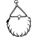 Herm Sprenger - ULTRA-PLUS Training Collar with Center-Plate, Assembly Chain, and ClicLock - Black Stainless Steel