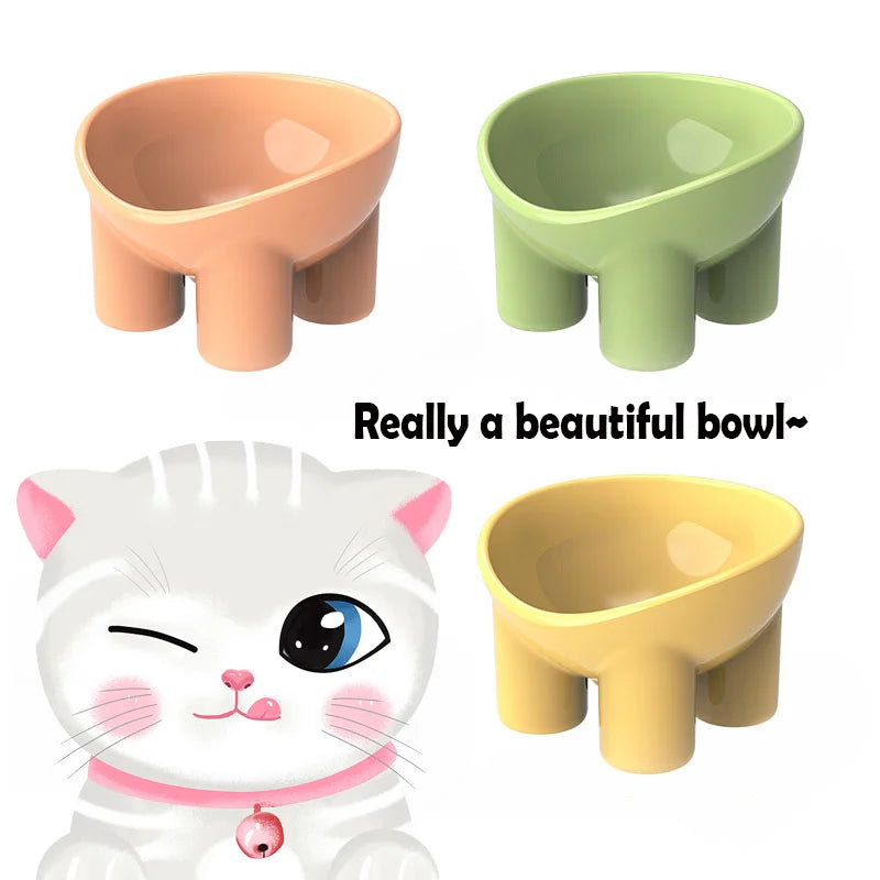 High Foot Pet Bowl Neck Protector