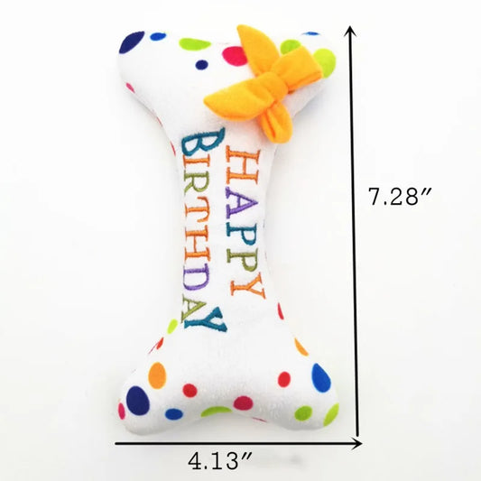 Dog Toy Cute Squeaky Birthday Cake, Bone Etc