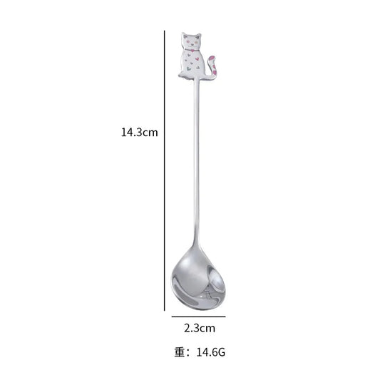 Cute Stainless Steel Cat Shape Teaspoon