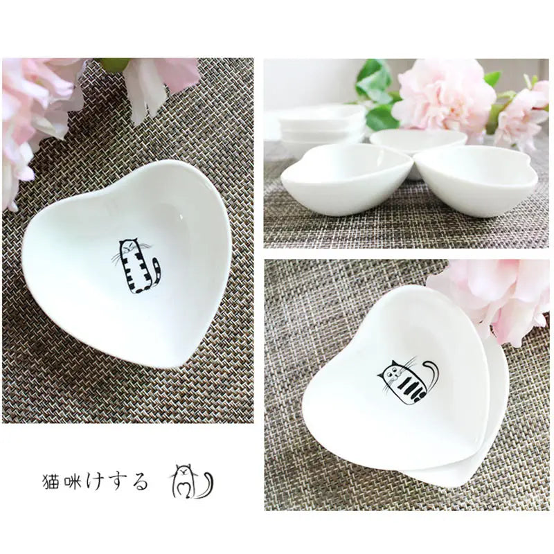Ceramic Cat Dish And Tableware