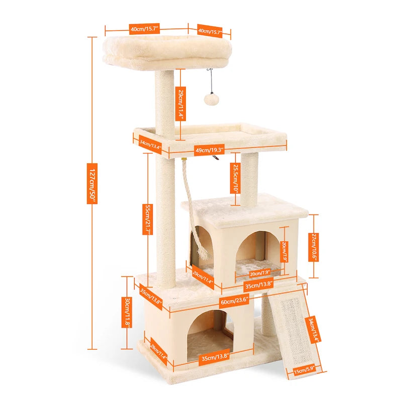 Rocket Cat Tree Condo and Multi-level Cat Scratching Post