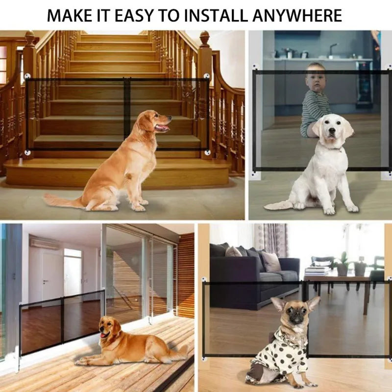 Pet Safety Gate Breathable Mesh Enclosure
