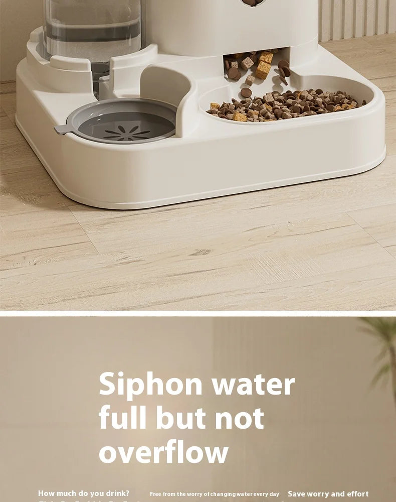 Automatic Pet Feeder With Water Fountain