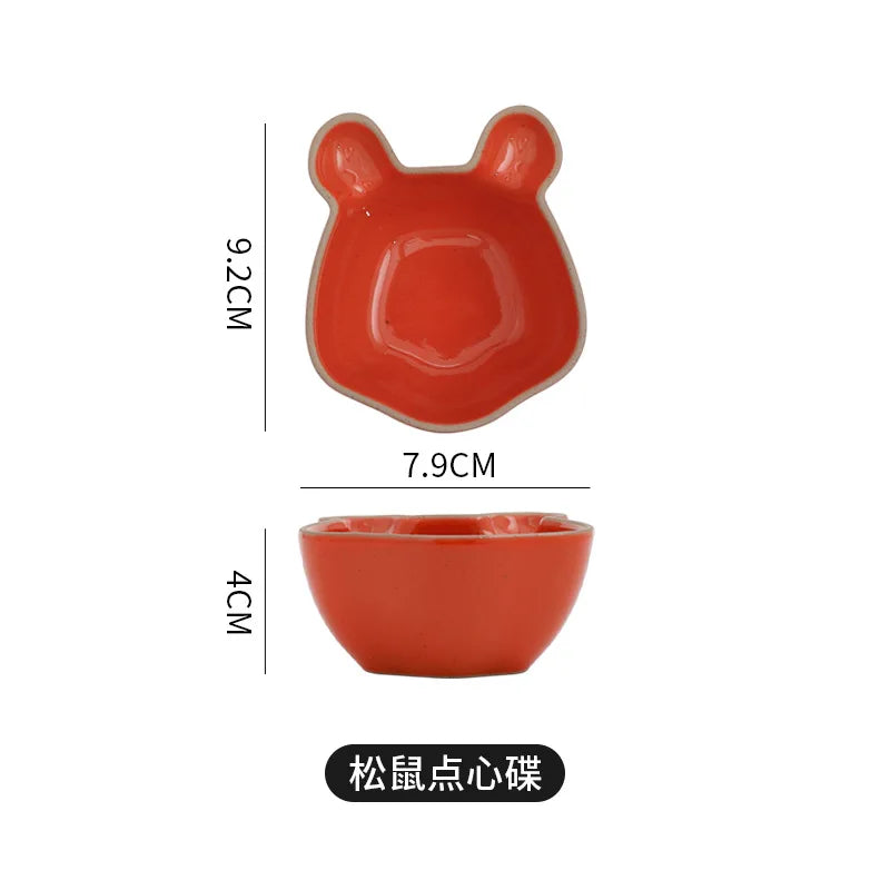 Lovely Ceramic Dishes Cartoon Animal Dishes