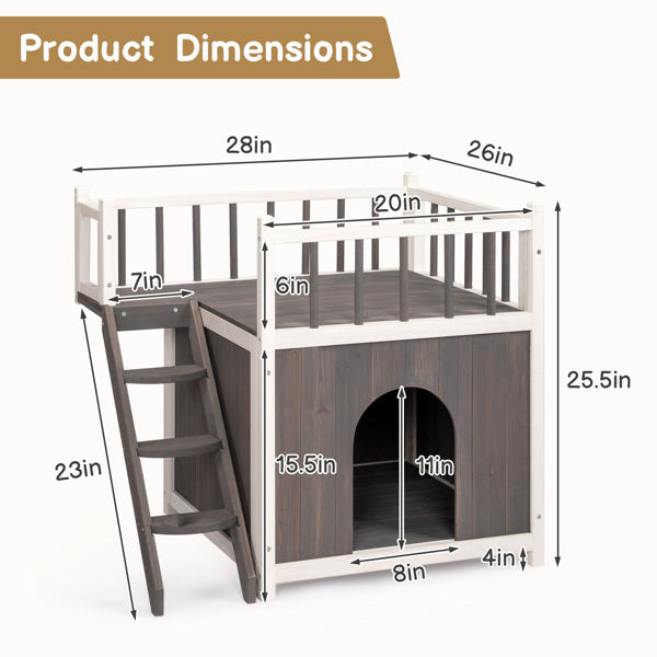 2-story Cat House With Ladder