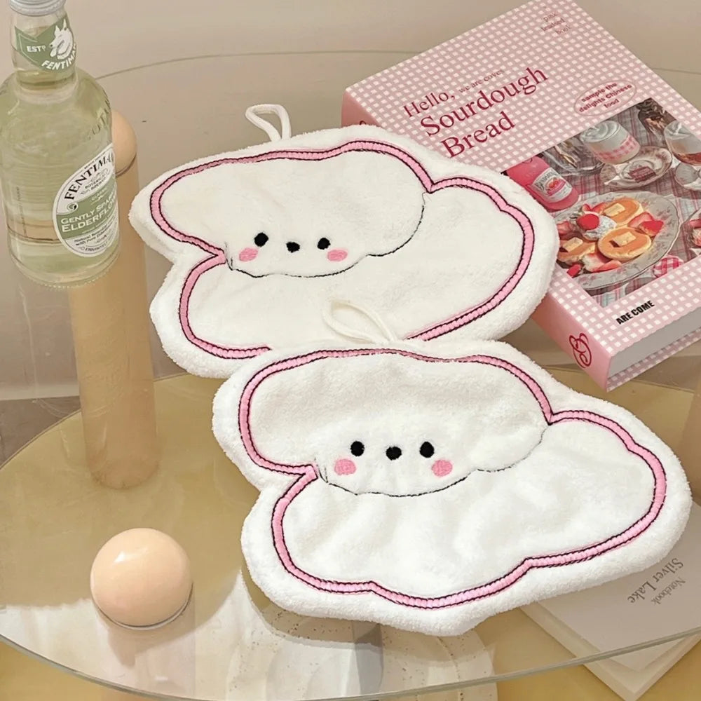 Cute Double-thickness Dog Hand Towels 2Pcs