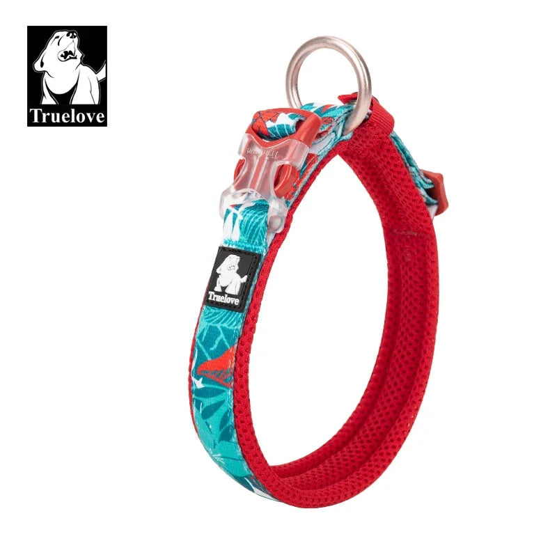 Floral Pet Collar With Padded Comfort Cushion