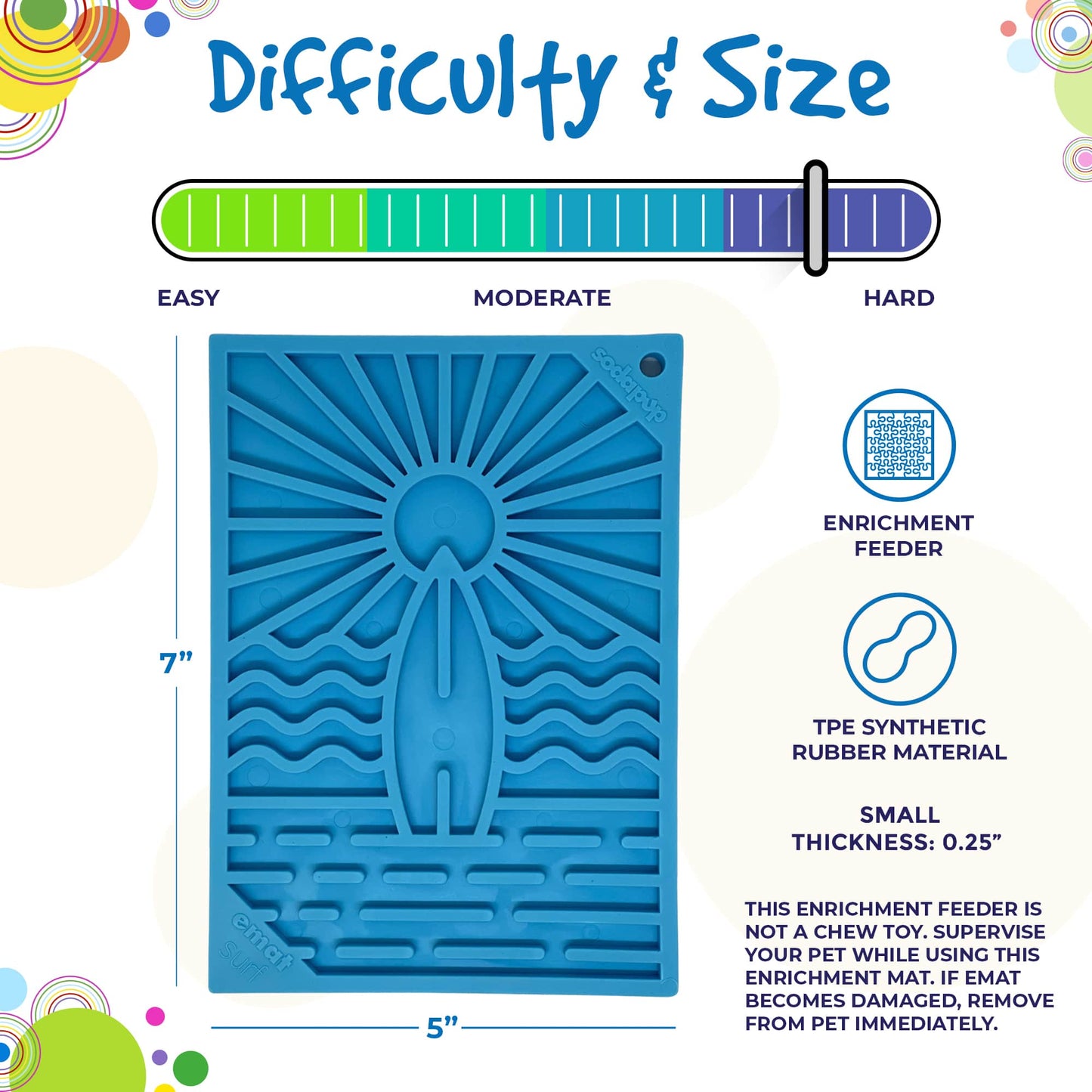 Surf's Up Design eMat Enrichment Lick Mat - small