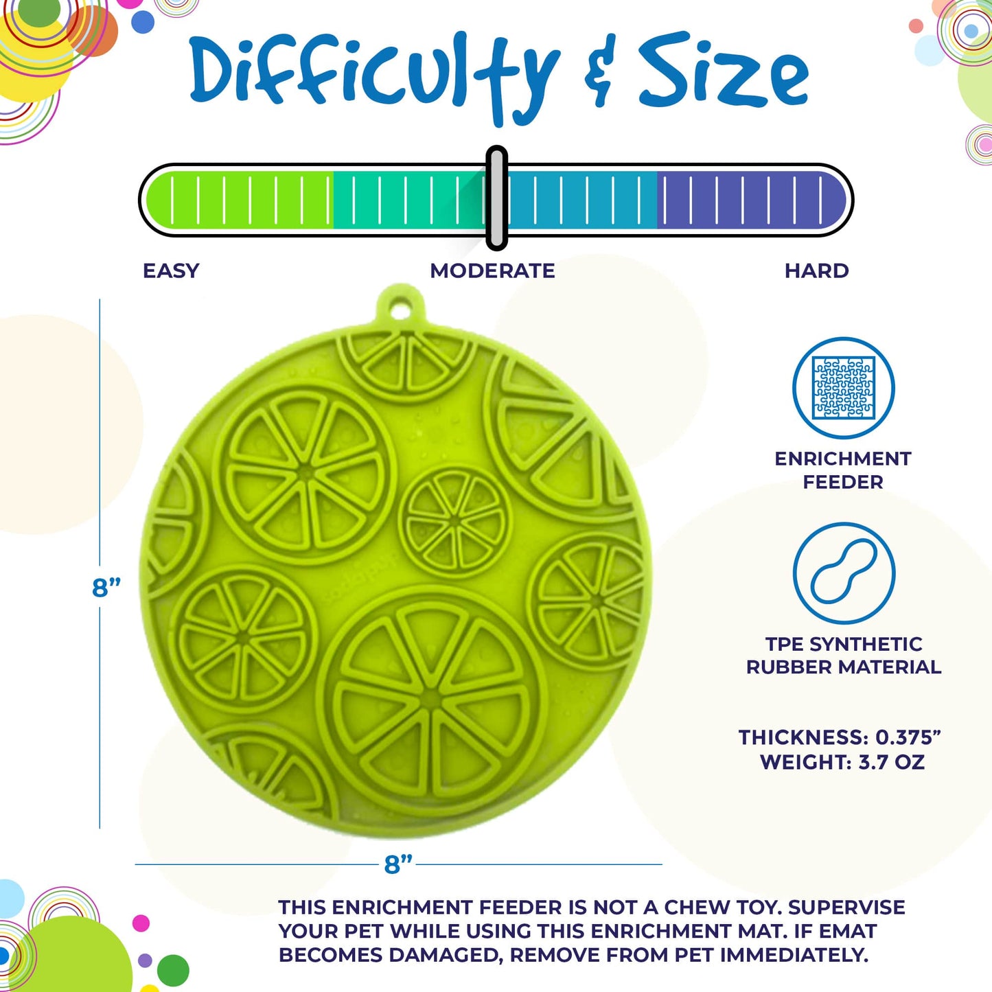 Citrus Design eMat Enrichment Lick Mat With Suction Cups