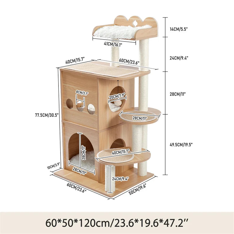 Rocket Cat Tree Condo and Multi-level Cat Scratching Post