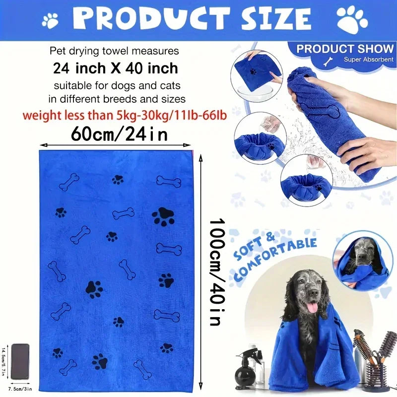 Quick Drying Dog and Cat Bath Towel, Microfiber - Love My Pet