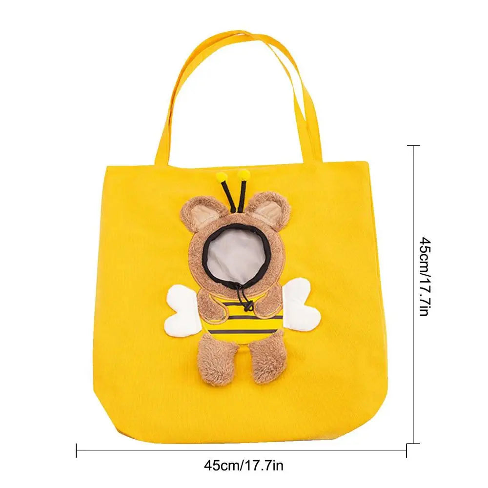 Cute Pet Shoulder Carrying Bag With Adjustable Hole