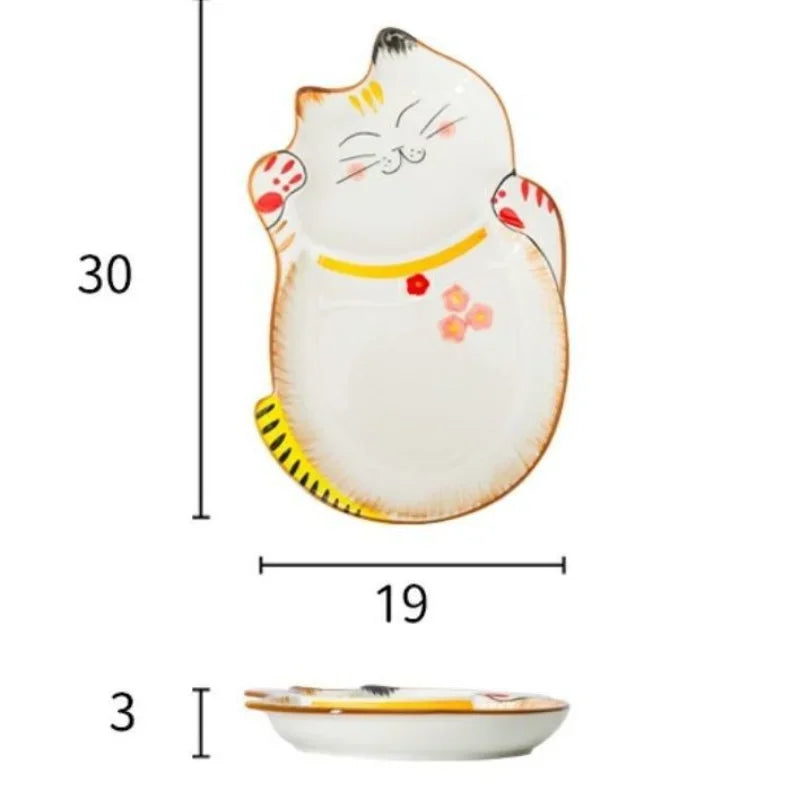 Beautiful Cartoon Cat Plates And Dishes