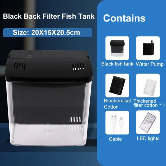 Mini Aquarium Tank Self-circulating Back Filter