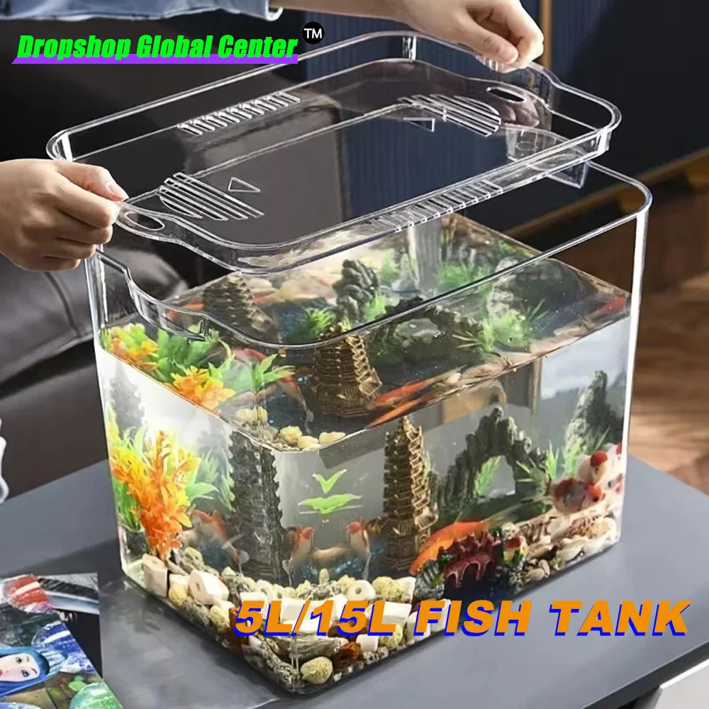 Transparent Acrylic Ornamental Fish Tank