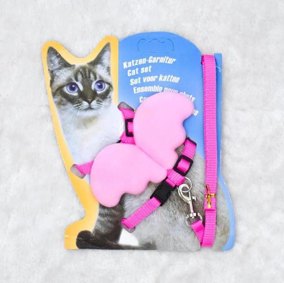 Angel wings Cat and Small Dog leash and Collar