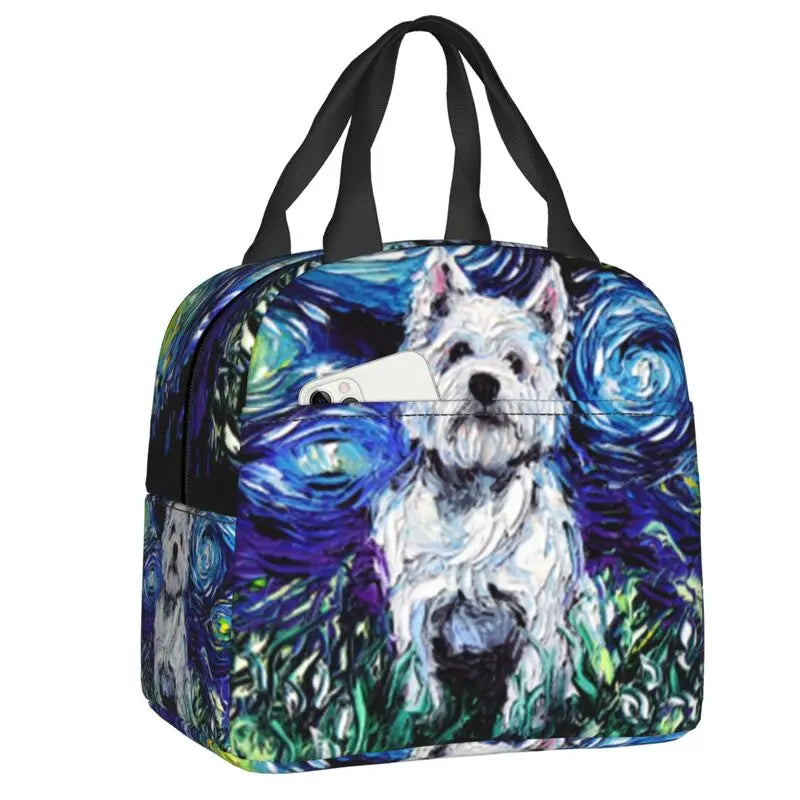 West Highland White Terrier Dog Thermal Insulated Lunch Bag