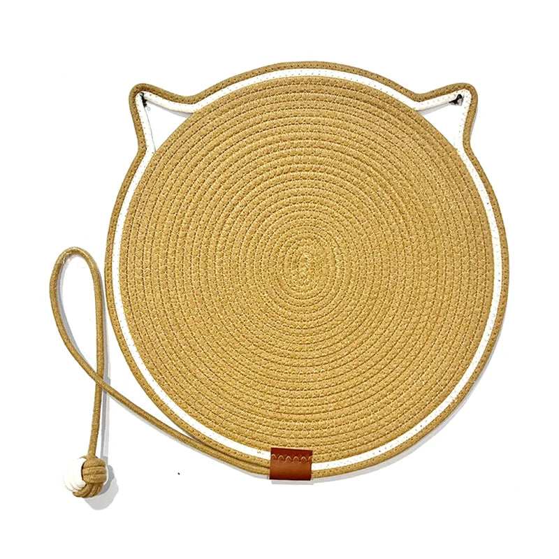 Cat shaped Scratcher Mat with Cotton Rope - Love My Pet