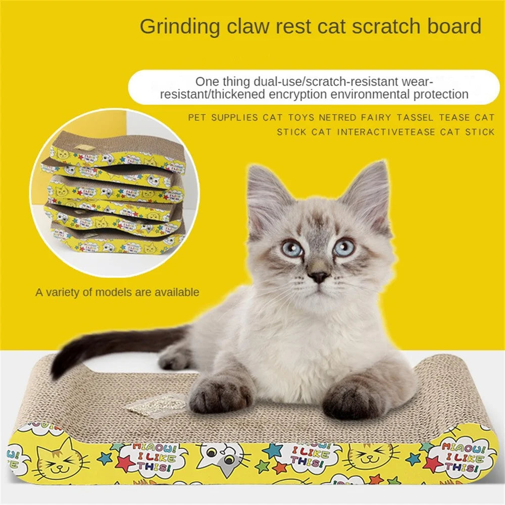 Cartoon Cat Scratching Board