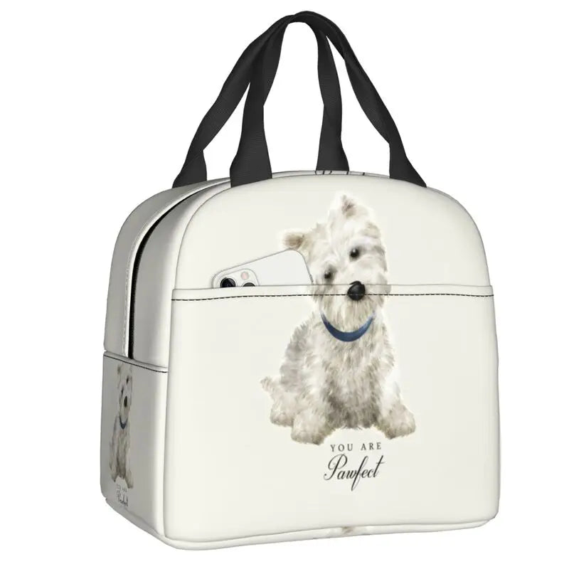 West Highland White Terrier Dog Thermal Insulated Lunch Bag