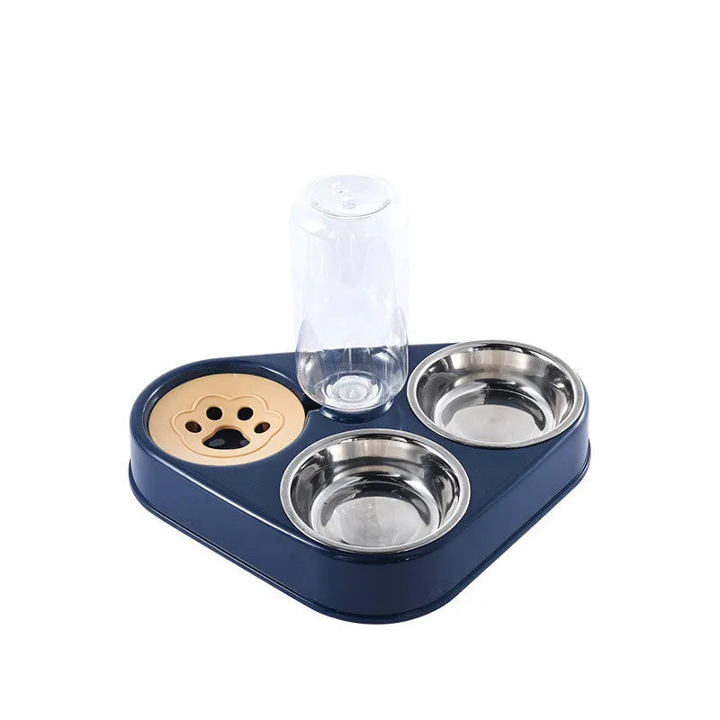 3 In 1 Pet Food Bowl with Bottle for Automatic Drinking