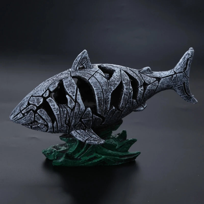 Resin Shark Statue Sculpture for Fish Tank